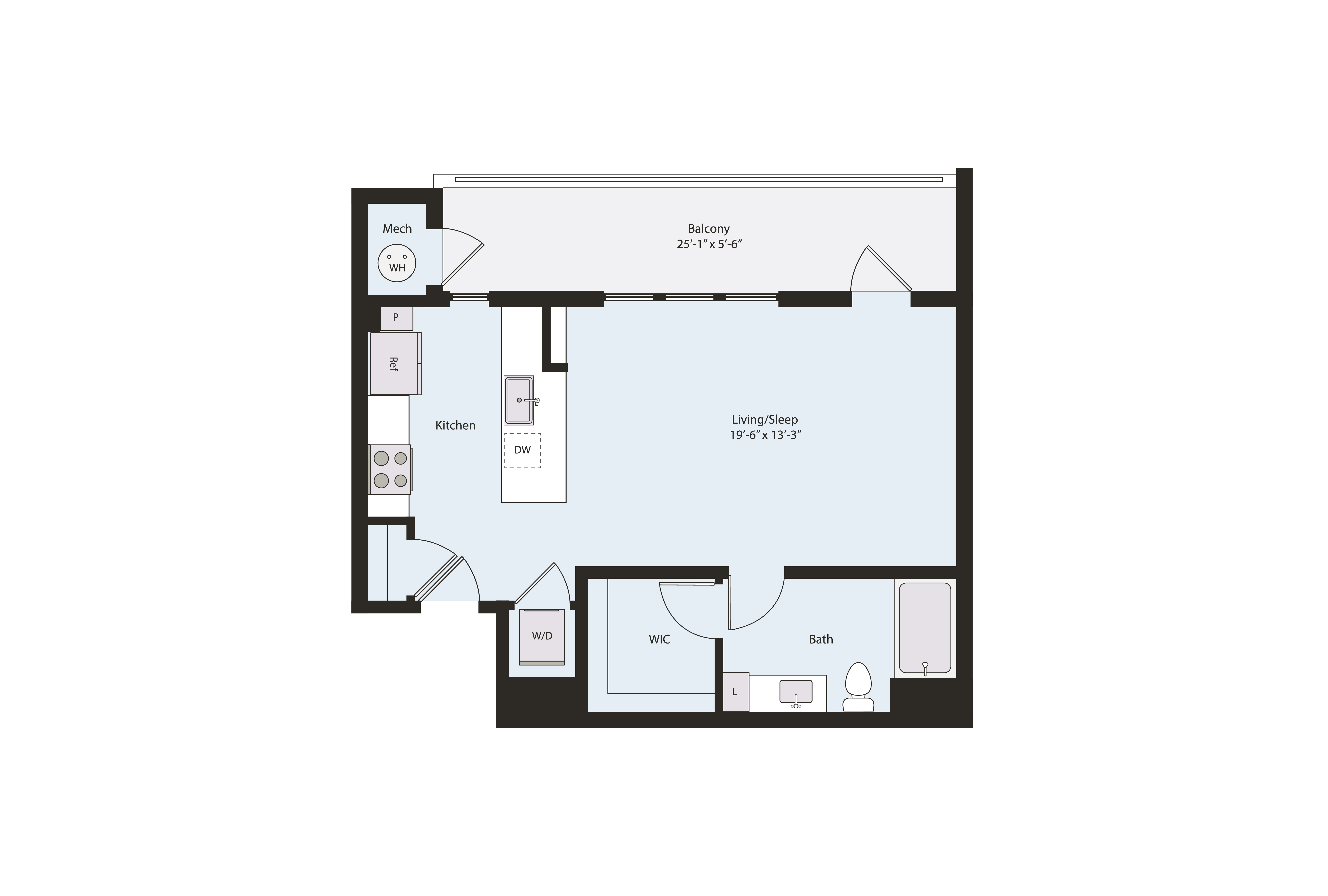 Floor plan layout diagram for S1-1